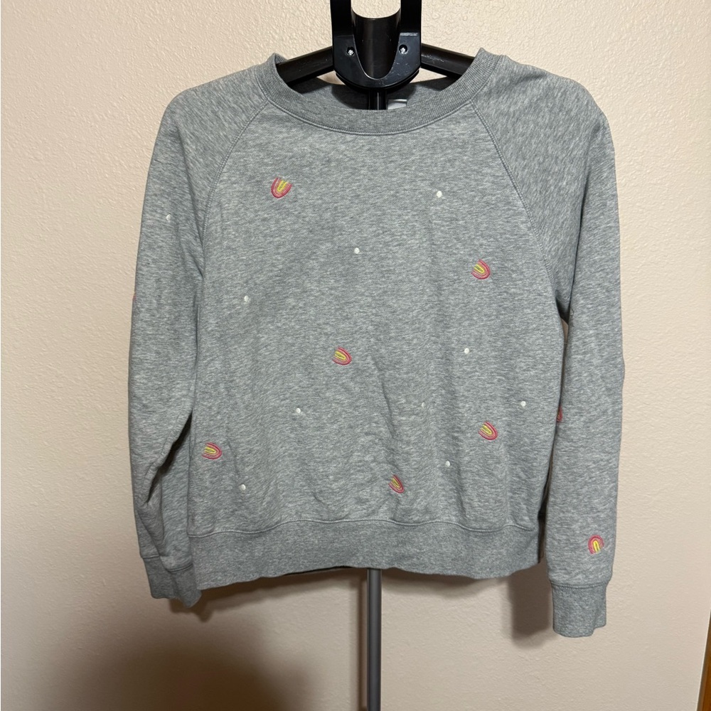 Old Navy Gray Sweater with Embroidered Details